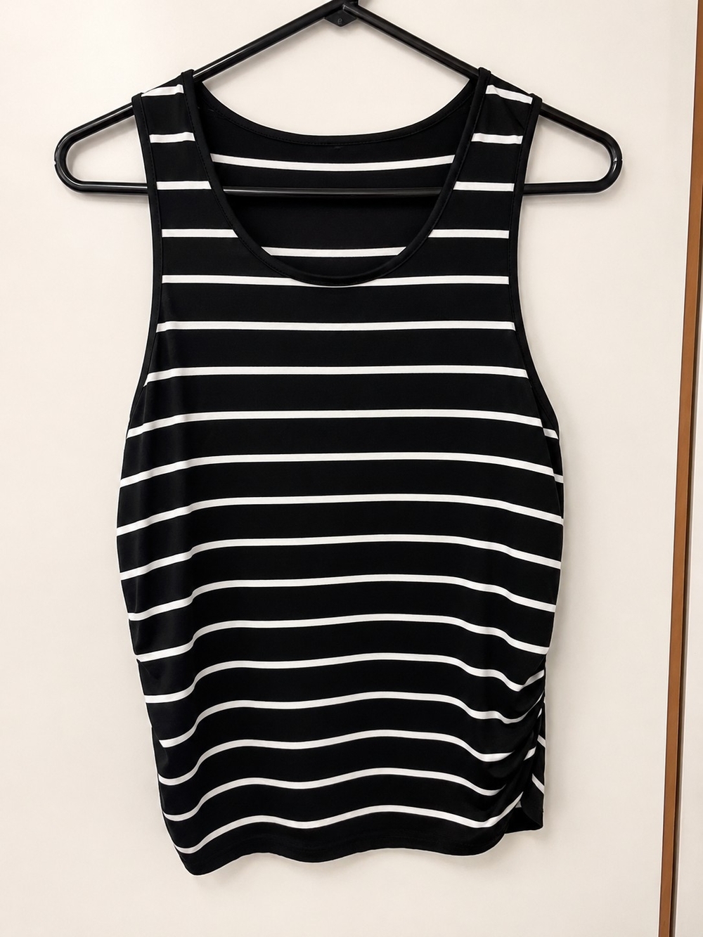 Women’s Black and White Striped Tank Top